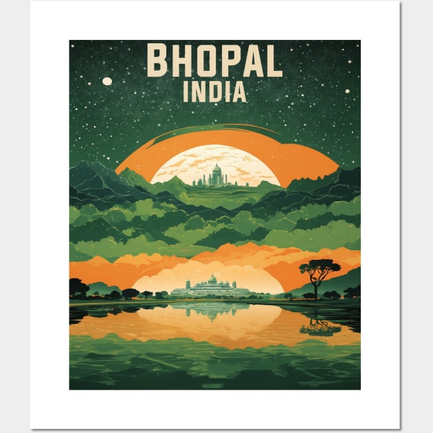 Bhopal India Vintage Tourism Travel Wall Art by TravelersGems